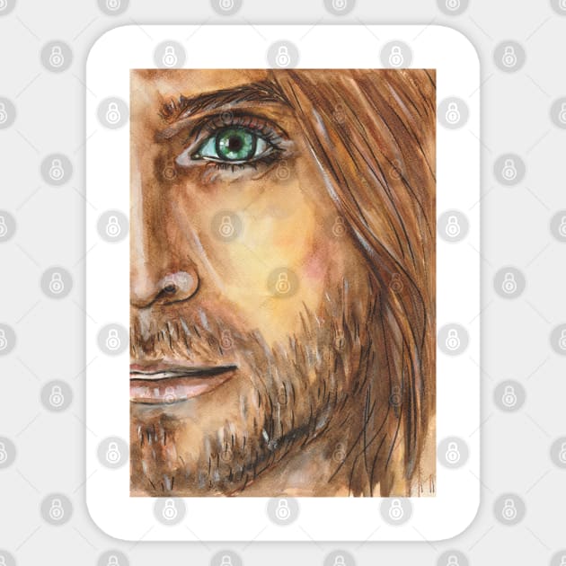 Jared Leto Sticker by Svetlana Pelin